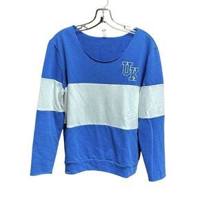 Jane Hudson Women’s Blue & White UK French Terry Sweatshirt Size Medium